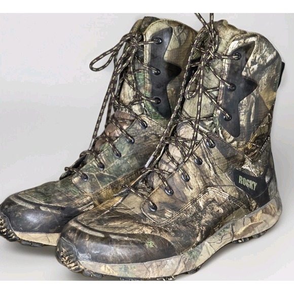 Rocky Men's Sz 13  Broadhead Waterproof 400 Gram Hunting Boots  Realtree Xtra - Picture 1 of 9
